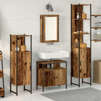 Badezimmermöbel Set mit Regal 4 pcs Altholz Holzwerkstoff