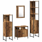 Badezimmermöbel Set mit Regal 4 pcs Altholz Holzwerkstoff