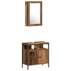 Badezimmermöbel Set mit Regal 4 pcs Altholz Holzwerkstoff