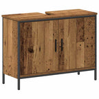 Badezimmermöbel-Set mit Regal mit Tür 4 pcs Braun Holzwerkstoff