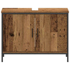Badezimmermöbel-Set mit Regal mit Tür 4 pcs Braun Holzwerkstoff