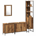 Badezimmermöbel-Set mit Regal mit Tür 4 pcs Braun Holzwerkstoff