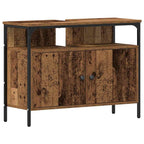 Badezimmermöbel-Set mit Regal 4 pcs Altholz Holzwerkstoff