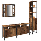 Badezimmermöbel-Set mit Regal 4 pcs Altholz Holzwerkstoff