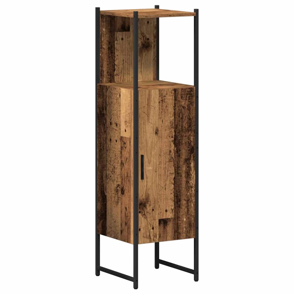 Badezimmermöbel-Set mit Regal mit Tür 4 pcs Braun Holzwerkstoff