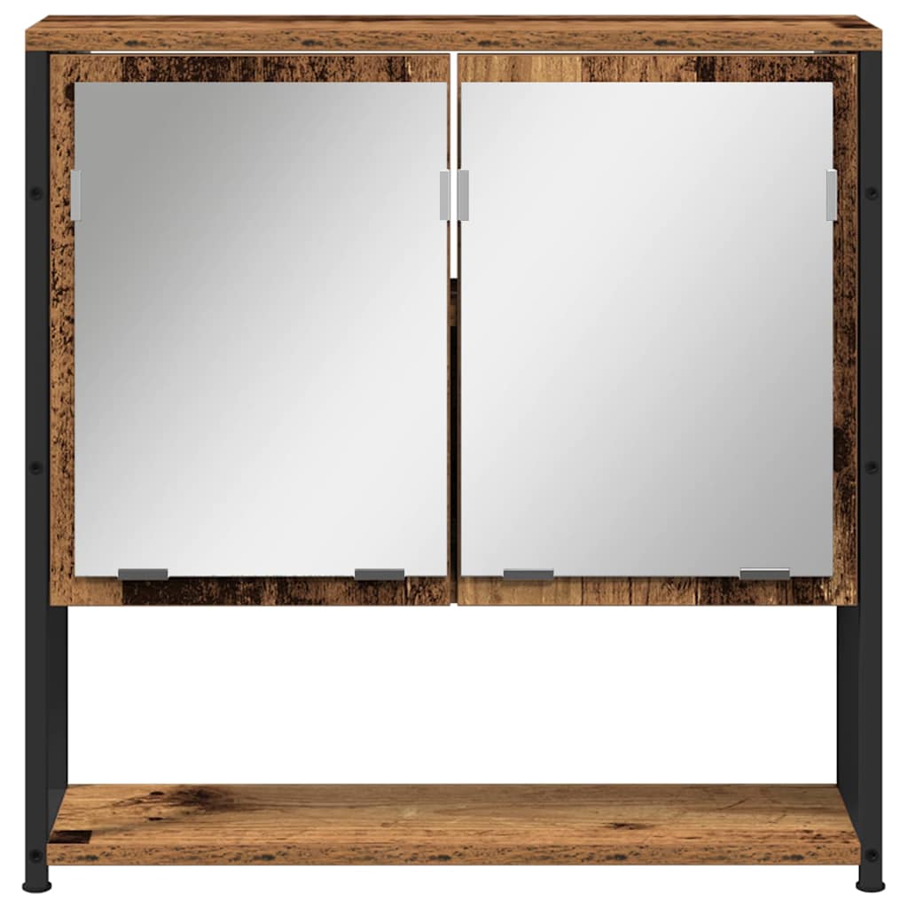 Badezimmermöbel-Set mit Regal 4 pcs Altholz Holzwerkstoff