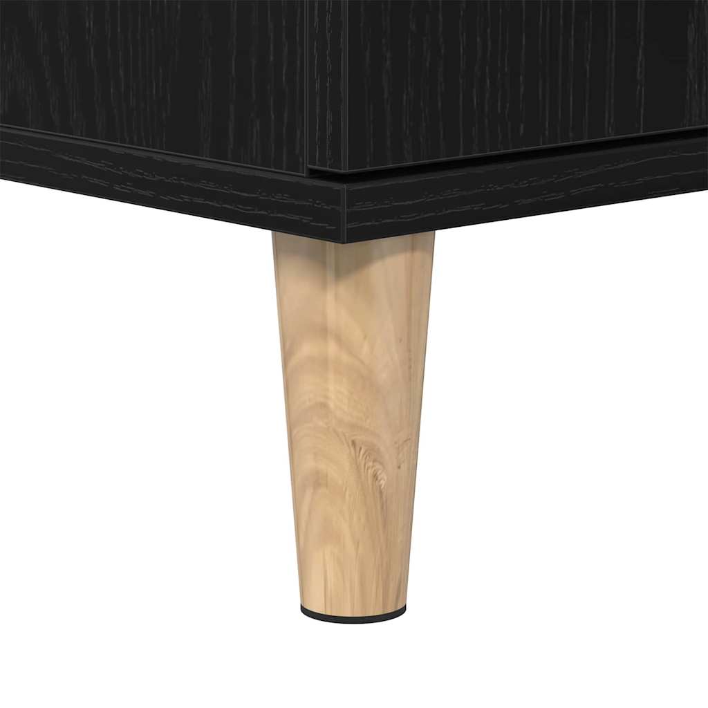 Badezimmermöbel-Set Wandmontiert 3 pcs Schwarz Eichen-Optik