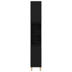 Badezimmermöbel-Set Wandmontiert 3 pcs Schwarz Eichen-Optik