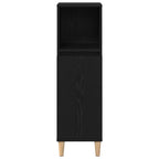 Badezimmermöbel-Set Wandmontiert 3 pcs Schwarz Eichen-Optik