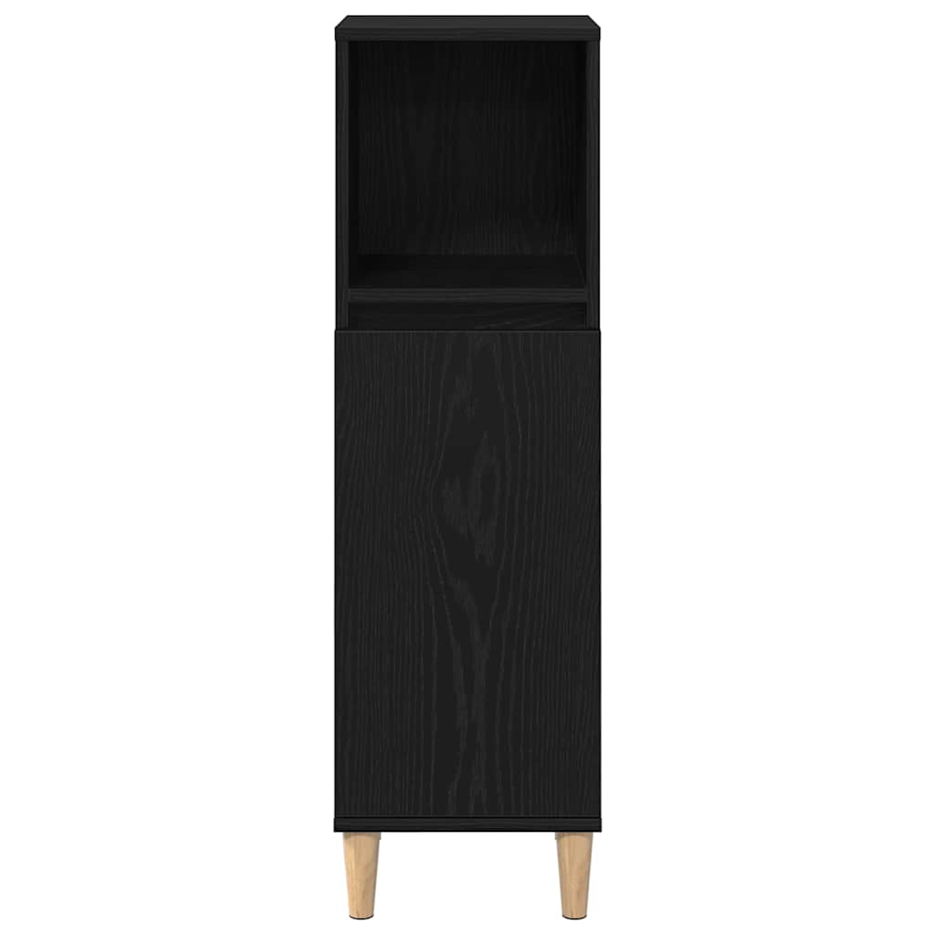 Badezimmermöbel-Set Wandmontiert 3 pcs Schwarz Eichen-Optik
