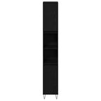 Badezimmermöbel-Set 3 pcs Schwarz Eichen-Optik 30 x 30 x 190 cm