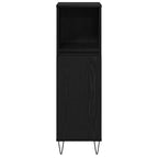Badezimmermöbel-Set 3 pcs Schwarz Eichen-Optik 30 x 30 x 190 cm