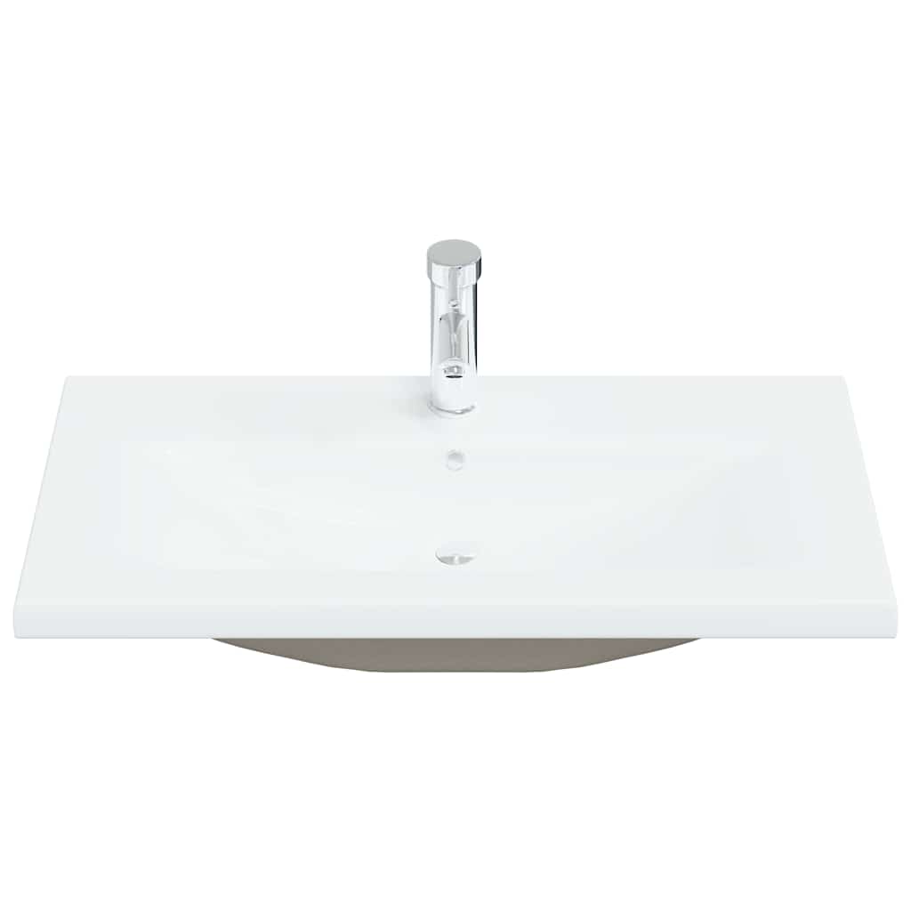 Badezimmerschrank Schwarz Eichen-Optik 80 x 38,5 x 46 cm