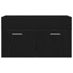 Badezimmerschrank Schwarz Eichen-Optik 80 x 38,5 x 46 cm