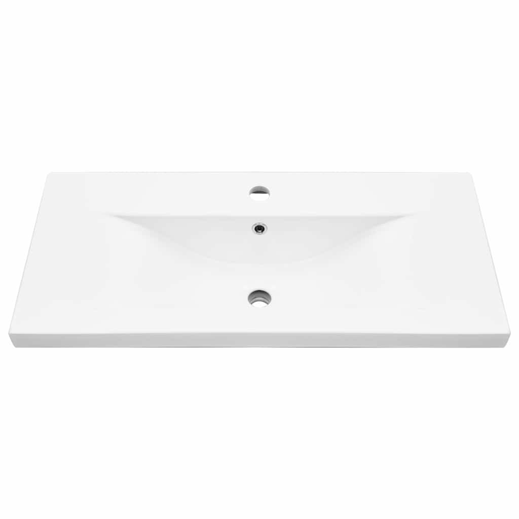 Badezimmerschrank Schwarz Eichen-Optik 80 x 38,5 x 46 cm