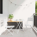 Gartenklappstuhl 2 pcs Weiß 42 x 52 x 82 cm