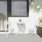 Gartenklappstuhl 2 pcs Weiß 42 x 52 x 82 cm