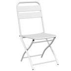 Gartenklappstuhl 2 pcs Weiß 42 x 52 x 82 cm