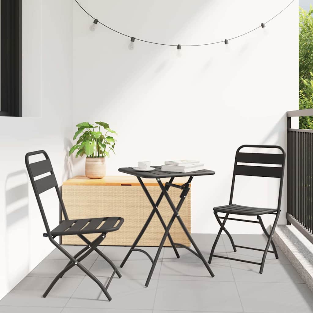 Gartenklappstuhl 2 pcs Anthrazit 42 x 52 x 82 cm