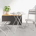 Bistrotisch Beige 55 x 55 x 72,5 cm Pulverbeschichteter Stahl