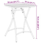 Bistrotisch Beige 55 x 55 x 72,5 cm Pulverbeschichteter Stahl