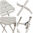 Bistrogarnitur 3 pcs Beige Stahl