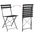 Gartenklappstuhl 2 pcs Anthrazit 42 x 46 x 82cm Metall
