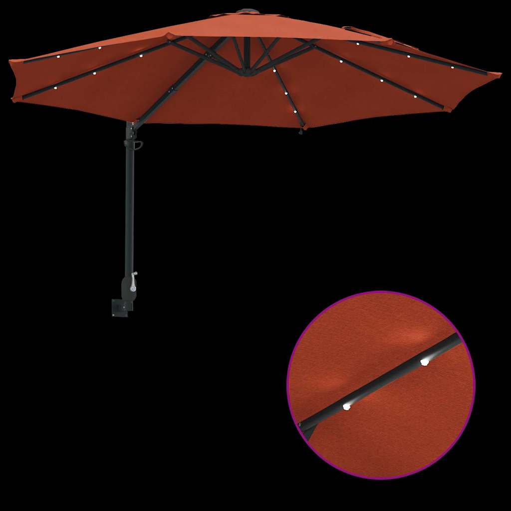 Garten-Sonnenschirm Terrakotta 248 x 248 x 148 cm