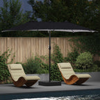 Garten-Sonnenschirm Anthrazit 385 x 209 x 244 cm Polyester