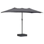 Garten-Sonnenschirm Anthrazit 385 x 209 x 244 cm Polyester