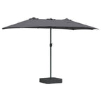 Garten-Sonnenschirm Anthrazit 385 x 209 x 244 cm Polyester