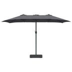 Garten-Sonnenschirm Anthrazit 385 x 209 x 244 cm Polyester