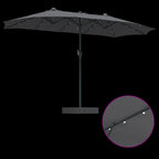 Garten-Sonnenschirm Anthrazit 385 x 209 x 244 cm Polyester