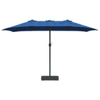 Garten-Sonnenschirm Azurblau 385 x 209 x 244 cm Polyester