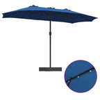 Garten-Sonnenschirm Azurblau 385 x 209 x 244 cm Polyester