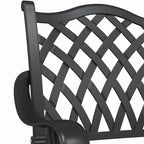 Gartenstuhl 2 pcs Schwarz 56 x 55 x 92,5cm Aluminium