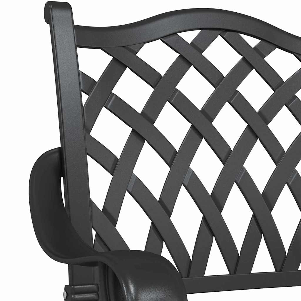 Gartenstuhl 2 pcs Schwarz 56 x 55 x 92,5cm Aluminium