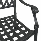 Gartenstuhl 2 pcs Schwarz 56 x 55 x 92,5cm Aluminium