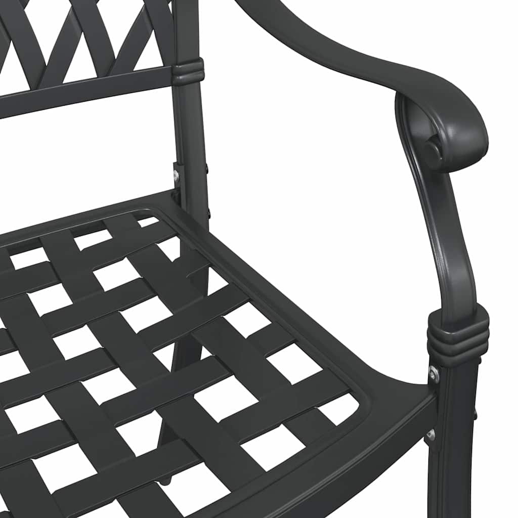 Gartenstuhl 2 pcs Schwarz 56 x 55 x 92,5cm Aluminium
