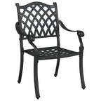 Gartenstuhl 2 pcs Schwarz 56 x 55 x 92,5cm Aluminium