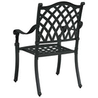 Gartenstuhl 2 pcs Schwarz 56 x 55 x 92,5cm Aluminium