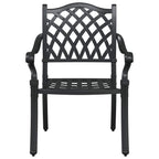 Gartenstuhl 2 pcs Schwarz 56 x 55 x 92,5cm Aluminium