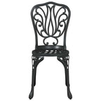 Garten Bistro Set 3 pcs Schwarz Aluminium