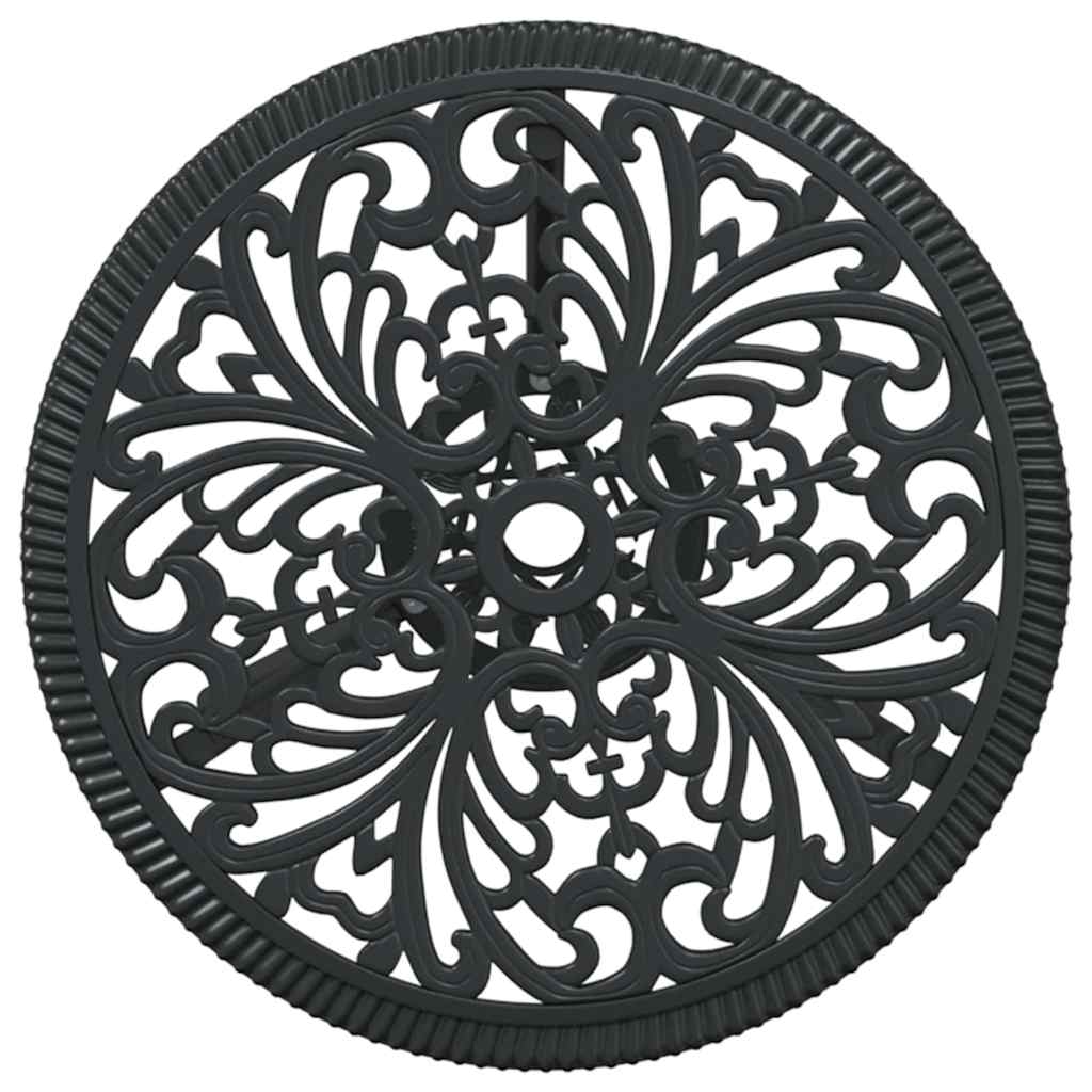 Garten Bistro Set 3 pcs Schwarz Aluminium