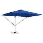 Sonnenschirm mit LED-Lichtleisten Azurblau 352 x 251 x 265 cm