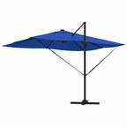 Sonnenschirm mit LED-Lichtleisten Azurblau 352 x 251 x 265 cm