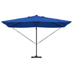 Sonnenschirm mit LED-Lichtleisten Azurblau 352 x 251 x 265 cm