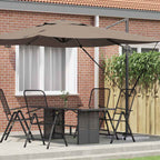Roma Parasol Taupe 286 x 284 x 265 cm Aluminium und Polyester