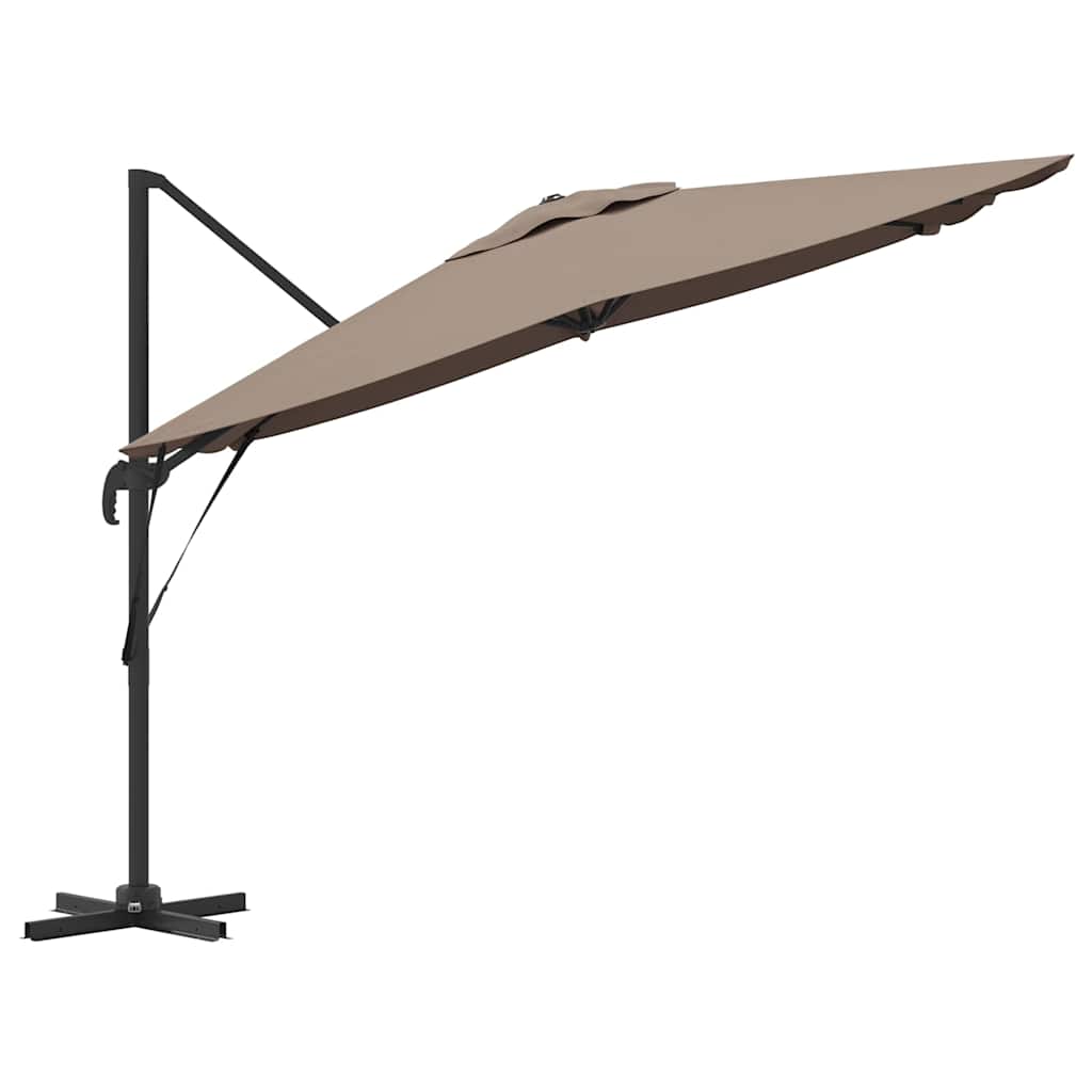 Roma Parasol Taupe 286 x 284 x 265 cm Aluminium und Polyester