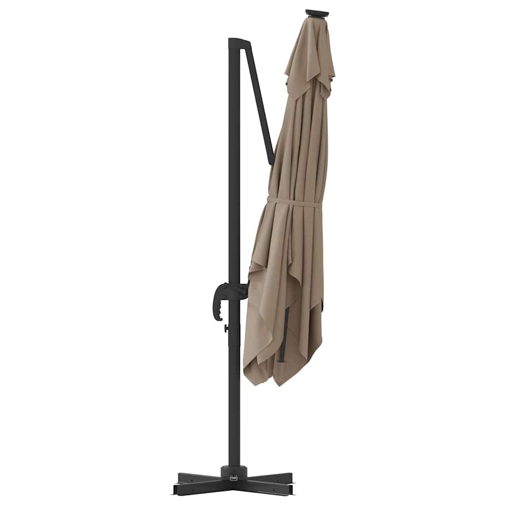 Roma Parasol Taupe 286 x 284 x 265 cm Aluminium und Polyester